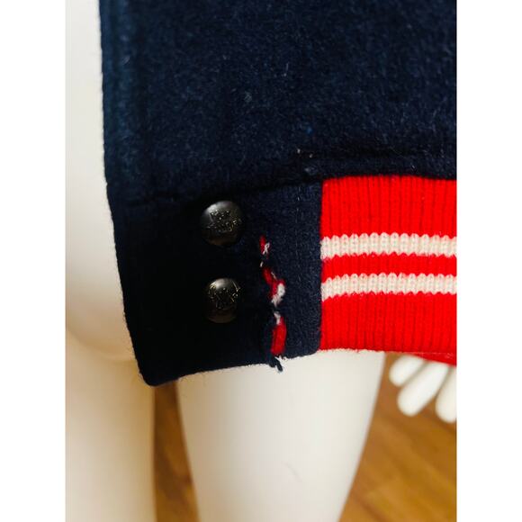 Mac Douglas Vintage Bomber Wool and Leather Jacket Size XXL Snaps Closure - Picture 11 of 11